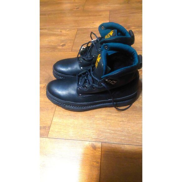 Georgia Giant Men’s Work Boots G6370 – Size 9.5 Black (Tag Attached, Sole Wear) - Picture 3 of 8